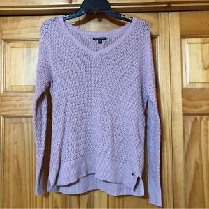 Dusty rose American Eagle V neck sweater